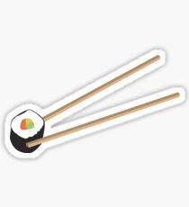 Sushi rolls with chopsticks Sticker