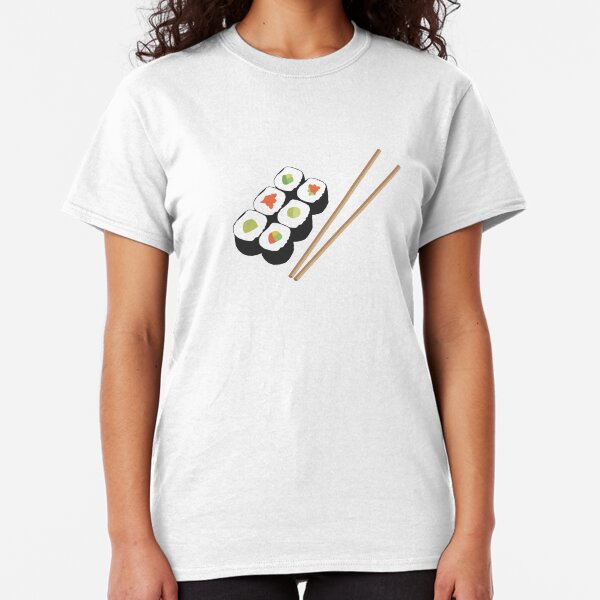 Sushi rolls with chopsticks Classic T-Shirt