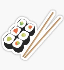 Sushi rolls with chopsticks Sticker