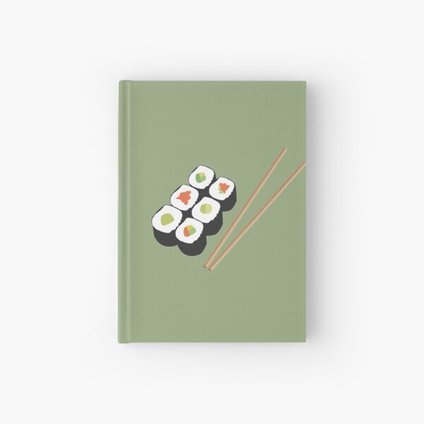 Sushi rolls with chopsticks Hardcover Journal