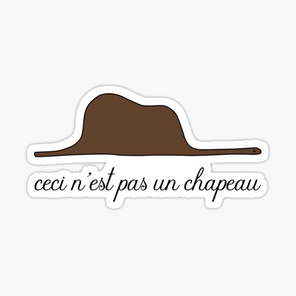 Ceci n'est pas un chapeau petit prince magritte Sticker