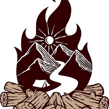 Artwork thumbnail, Campfire Sticker by PatternSquare