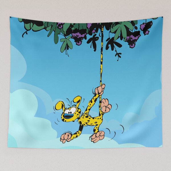 Item preview, Marsupilami hanging on tail in the sky designed and sold by Hubashop.