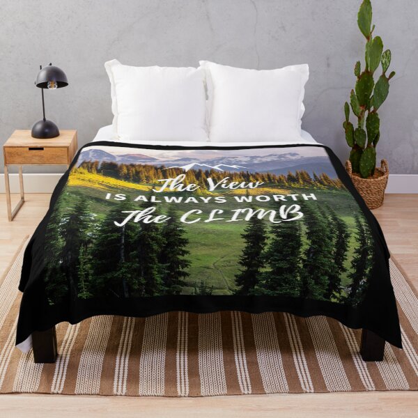 Item preview, The View is Always Worth the Climb Mountain landscape Hiking Adventure Quote Saying lettering Text Inspiration Photograph Fine Art Print Design 11 designed and sold by fineartprints1.