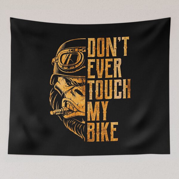 Item preview, Don't Ever Touch My Bike Funny Biker Gorilla designed and sold by gorillamerch.