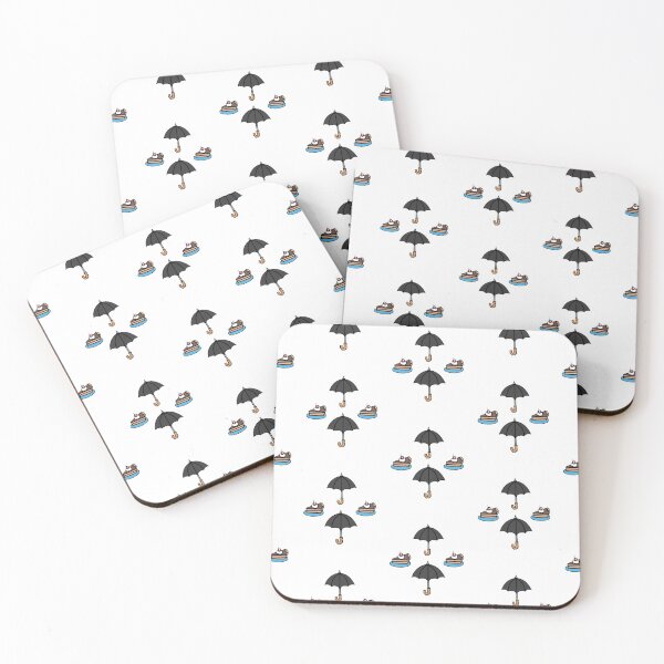 Mycroft Holmes pattern umbrella and cake Coasters (Set of 4)