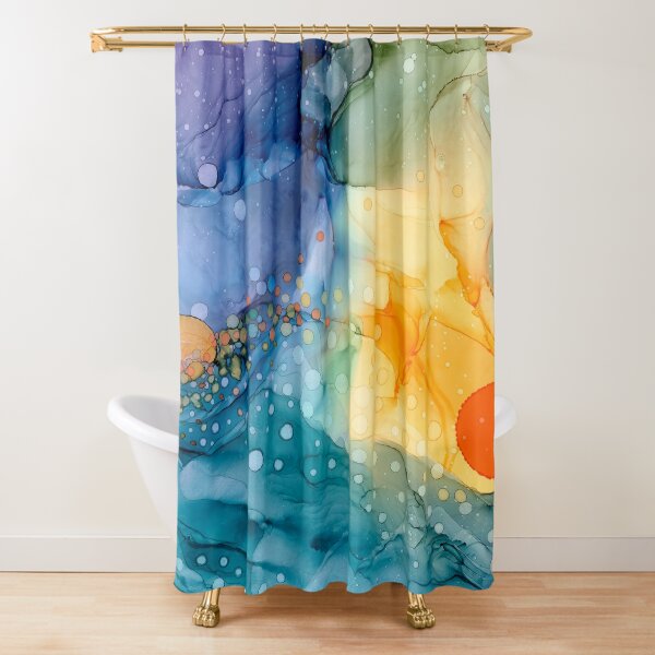 Sunrise Sunset Abstract Shower Curtain