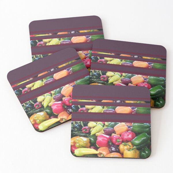 Item preview, Shiny Peppers, Colorful Nature, Color Blocking Design by Courtney Hatcher designed and sold by cghatcherart.