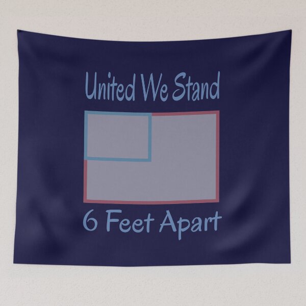 Item preview, United We Stand 6 Feet Apart USA Flag designed and sold by mwagie.