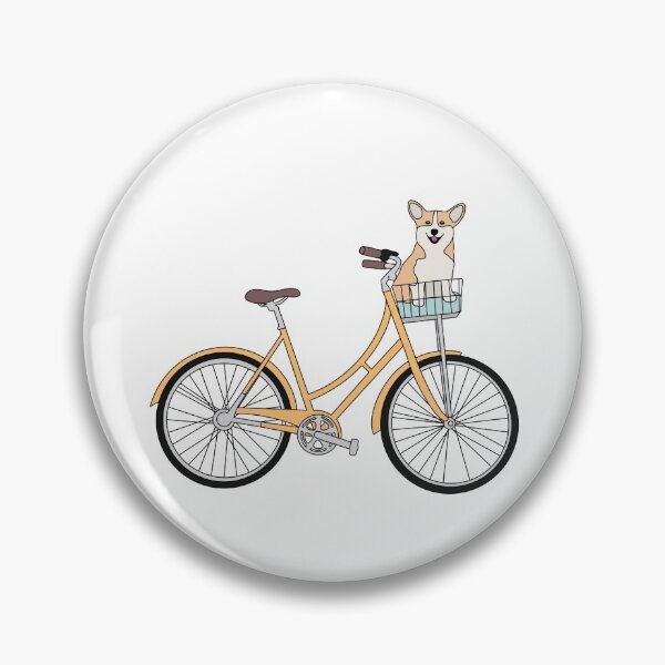 Item preview, Corgi in a bike basket designed and sold by Emma Tams.