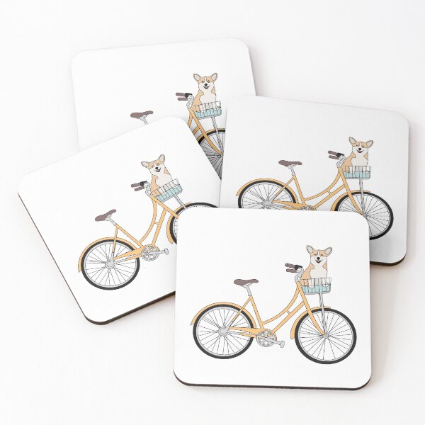 Item preview, Corgi in a bike basket designed and sold by Emma Tams.