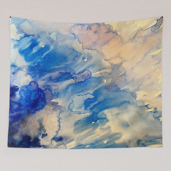 Item preview, Blue Watercolor Abstract I designed and sold by kahlowa.