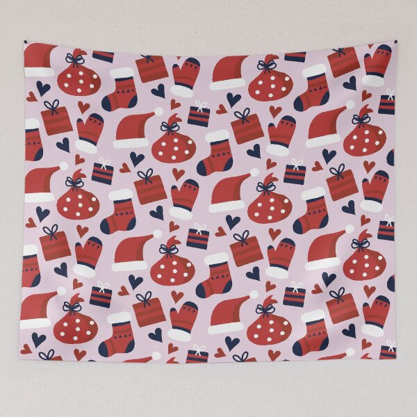 Item preview, Santa's Hat and Bag- Christmas Pattern  designed and sold by HeraAndKosmos.