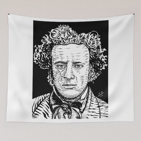 Item preview, JOHN EVERETT MILLAIS ink portrait designed and sold by lautir.