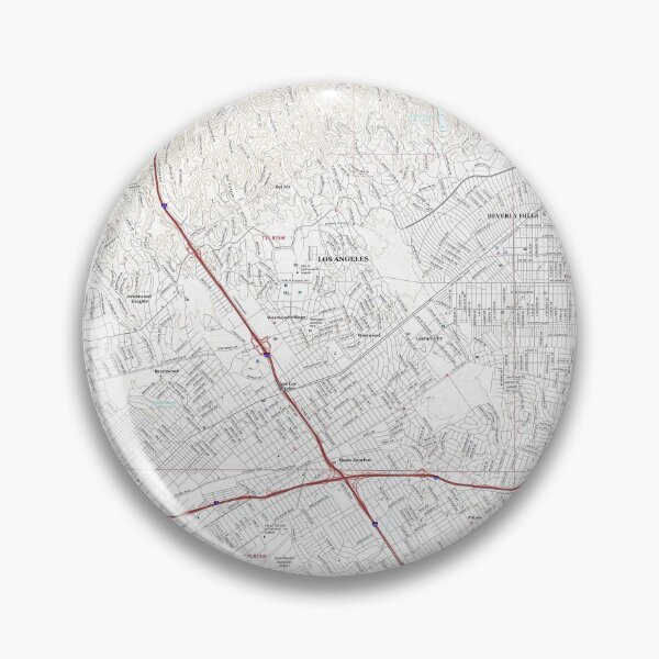 Item preview, Beverly Hills, CA Topographical Map Clean designed and sold by PGHPhotoCo.