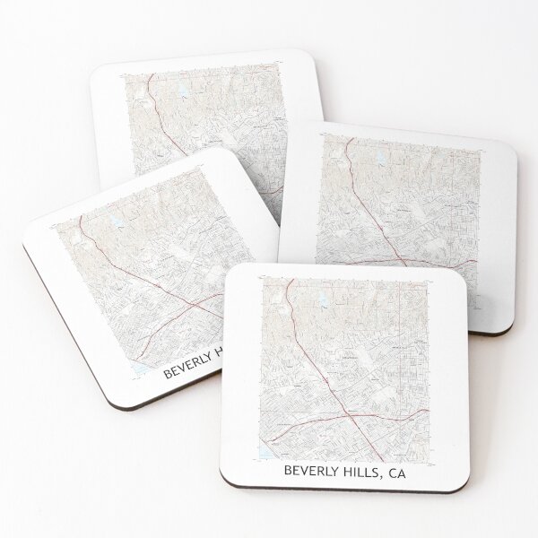 Item preview, Beverly Hills, CA Topographical Map Clean designed and sold by PGHPhotoCo.