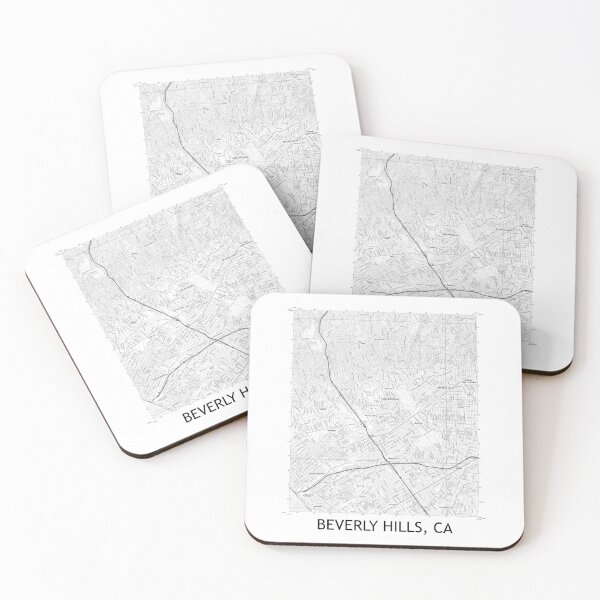 Item preview, Beverly Hills, CA Topographical Map Black & White designed and sold by PGHPhotoCo.