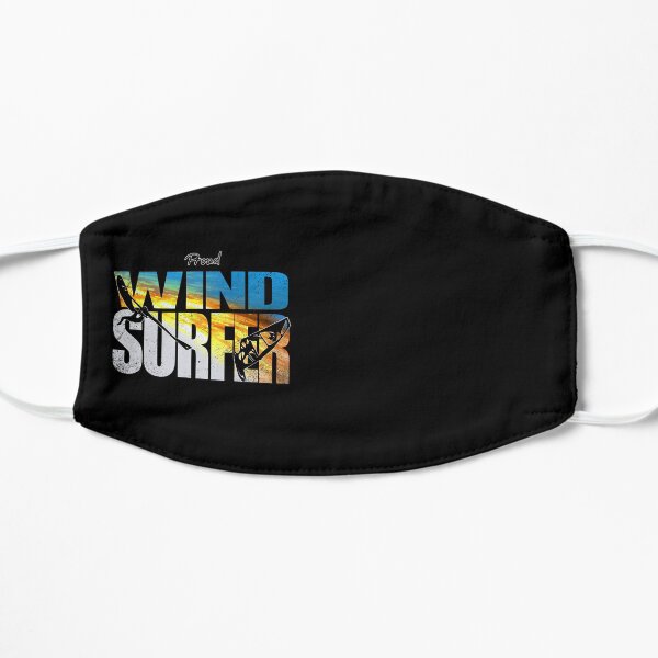 Proud Windsurfer Jumping Sunset Colors over Ocean Waves Mask