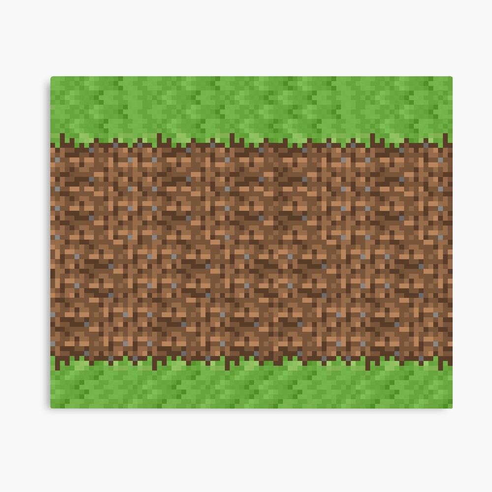 Minecraft Dirt With Grass Poster For Sale By Emotebot Redbubble