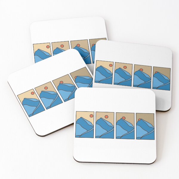 Item preview, Four Panel Mountain Sunset designed and sold by mountainandmoor.