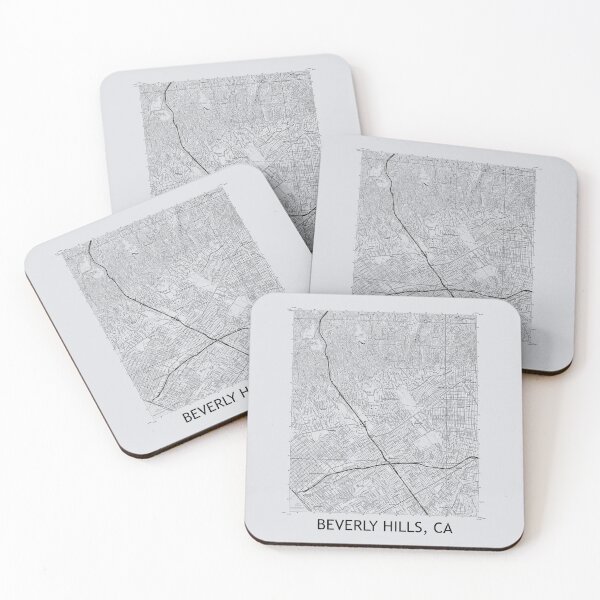 Item preview, Beverly Hills, CA Topographical Map Grey designed and sold by PGHPhotoCo.