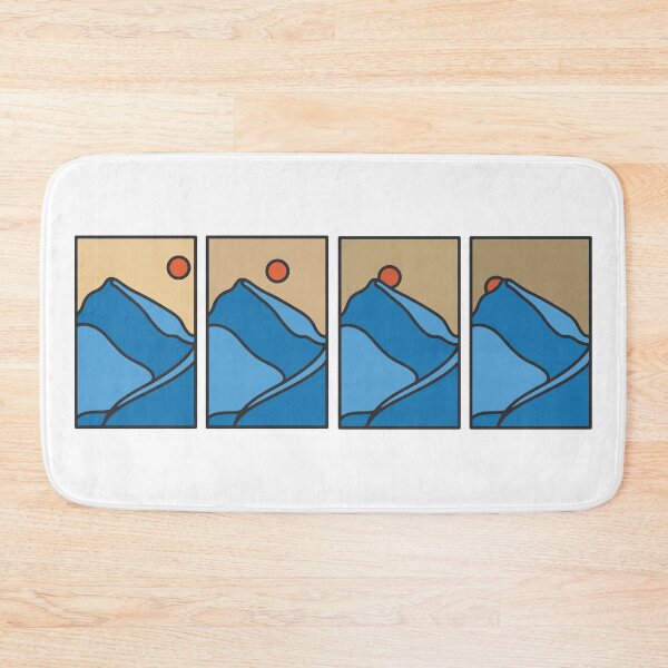 Item preview, Four Panel Mountain Sunset designed and sold by mountainandmoor.