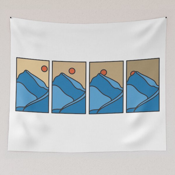 Item preview, Four Panel Mountain Sunset designed and sold by mountainandmoor.