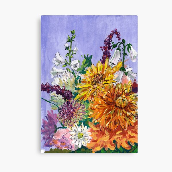 Dahlias Canvas Print