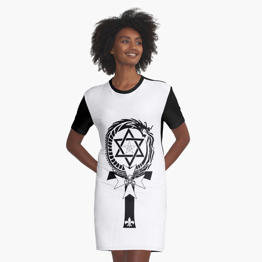 Item preview, Graphic T-Shirt Dress designed and sold by PurplePeacock.