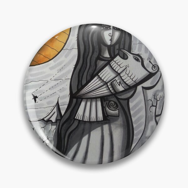 Item preview, Woman with White Raven designed and sold by ArtistDavidKing.