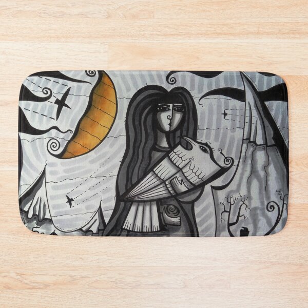 Item preview, Woman with White Raven designed and sold by ArtistDavidKing.