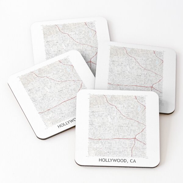 Item preview, Hollywood, CA Topographical Map Clean designed and sold by PGHPhotoCo.