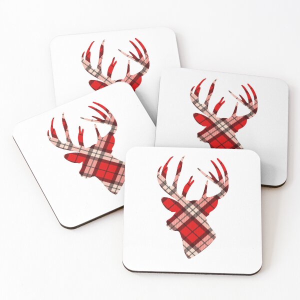 Item preview, Red Plaid Deer Head  designed and sold by Meliafroggy.