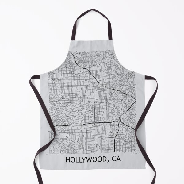 Item preview, Hollywood, CA Topographical Map Grey designed and sold by PGHPhotoCo.