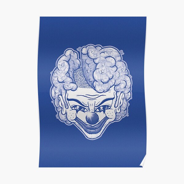 Maniac Clown (blau) Poster