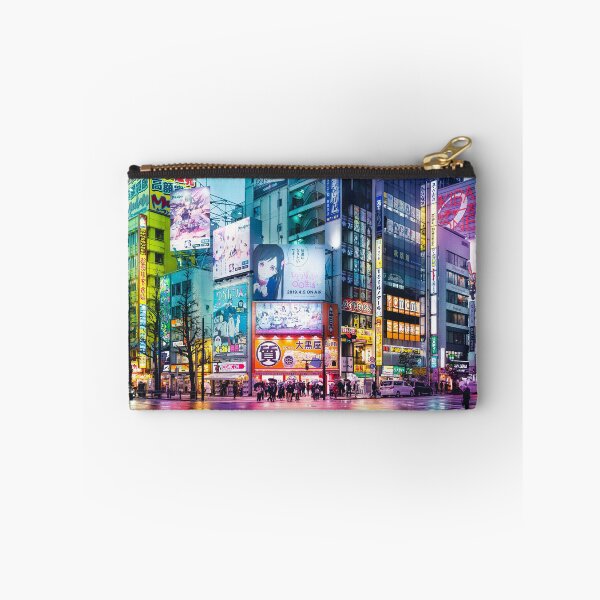 Item preview, Anime Akihabara Neon Dream many colourful reflection on the wet streets designed and sold by TokyoLuv.