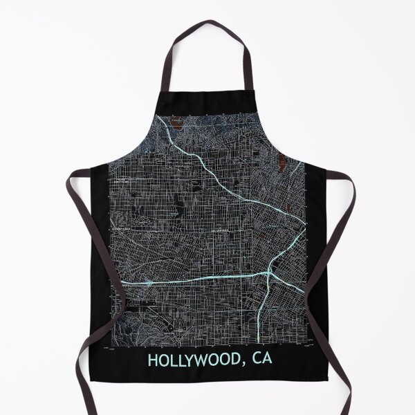 Item preview, Hollywood, CA Topographical Map Dark designed and sold by PGHPhotoCo.