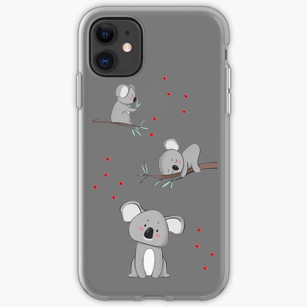 Koalas enamorados - Bebé Koala Bear Funda blanda para iPhone