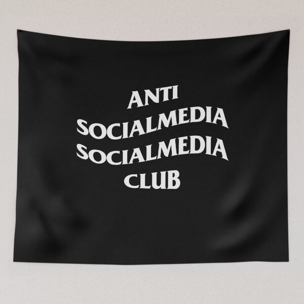 Item preview, ANTI SOCIALMEDIA SOCIALMEDIA CLUB designed and sold by LongWinded.