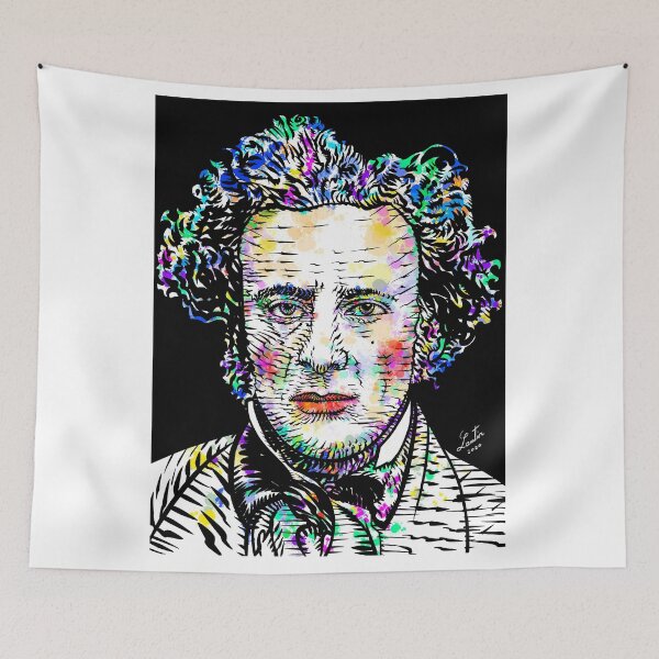 Item preview, JOHN EVERETT MILLAIS watercolor and ink portrait designed and sold by lautir.