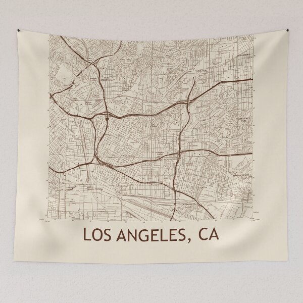 Item preview, Los Angeles, CA Topographical Map Vintage designed and sold by PGHPhotoCo.