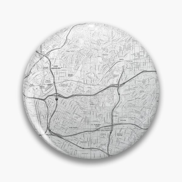 Item preview, Los Angeles, CA Topographical Map Black & White designed and sold by PGHPhotoCo.