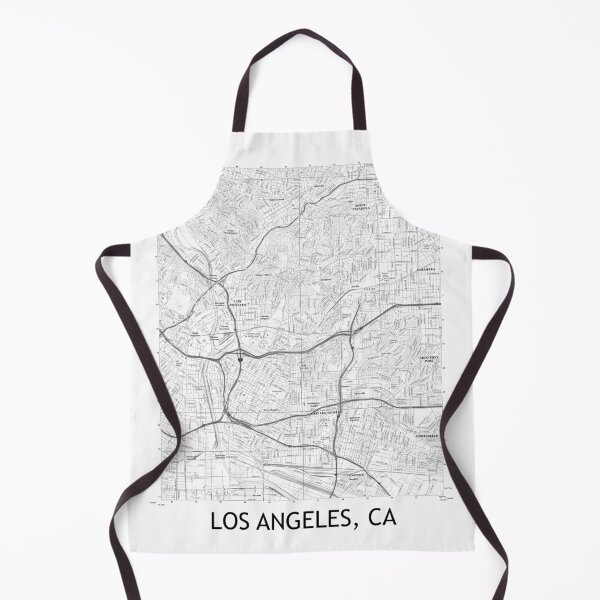 Item preview, Los Angeles, CA Topographical Map Black & White designed and sold by PGHPhotoCo.