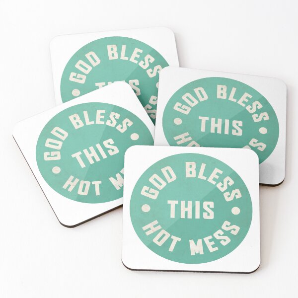 Item preview, God Bless this Hot Mess - Aqua designed and sold by VivtheFish.
