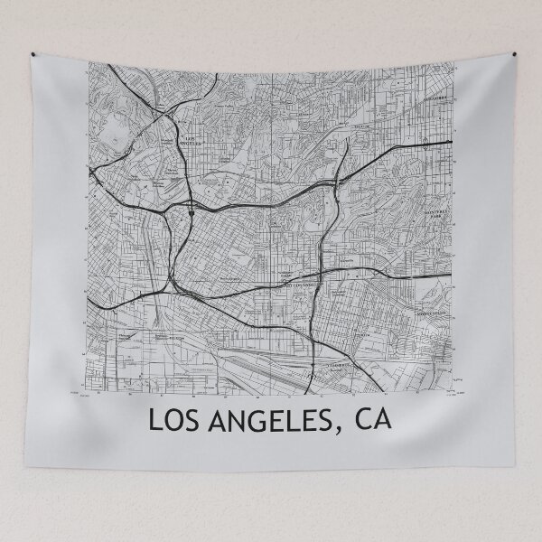 Item preview, Los Angeles, CA Topographical Map Grey designed and sold by PGHPhotoCo.