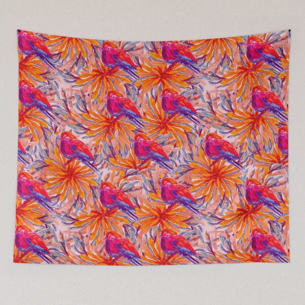 Item preview, Orange birds jungle designed and sold by Karla Perez.