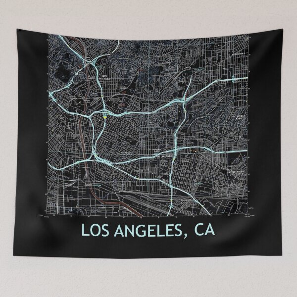 Item preview, Los Angeles, CA Topographical Map Dark designed and sold by PGHPhotoCo.