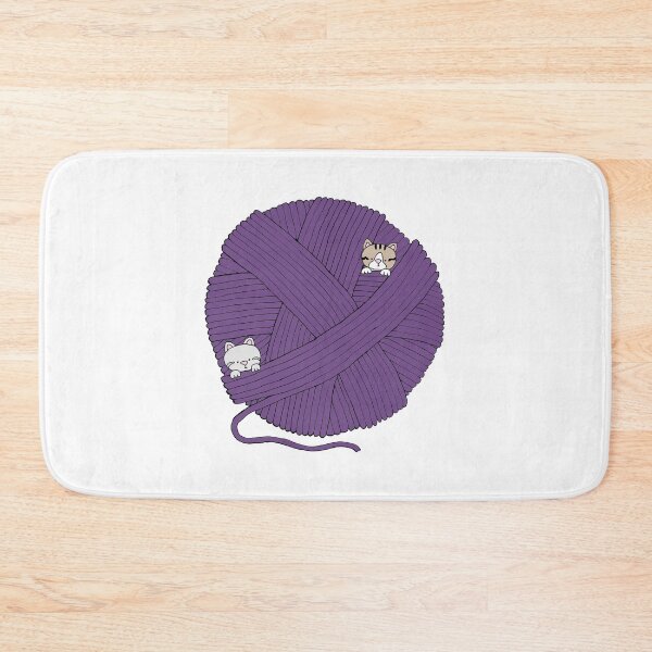Artikelvorschau, Kitty und Hannah Yarn Ball-Purple entworfen und verkauft von mochinumnums.