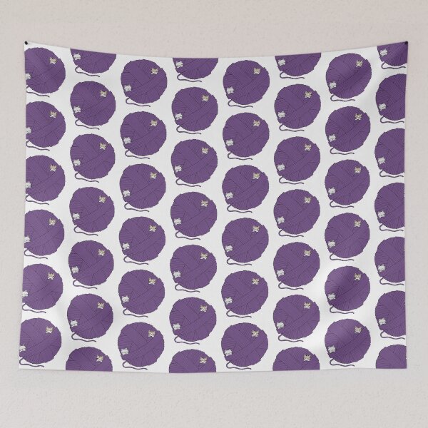 Artikelvorschau, Kitty und Hannah Yarn Ball-Purple entworfen und verkauft von mochinumnums.