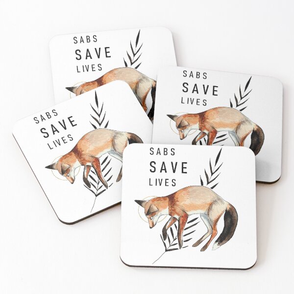 Item preview, Sabs save lives fox cub watercolour designed and sold by Elliezart.